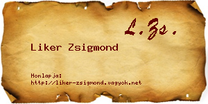 Liker Zsigmond névjegykártya